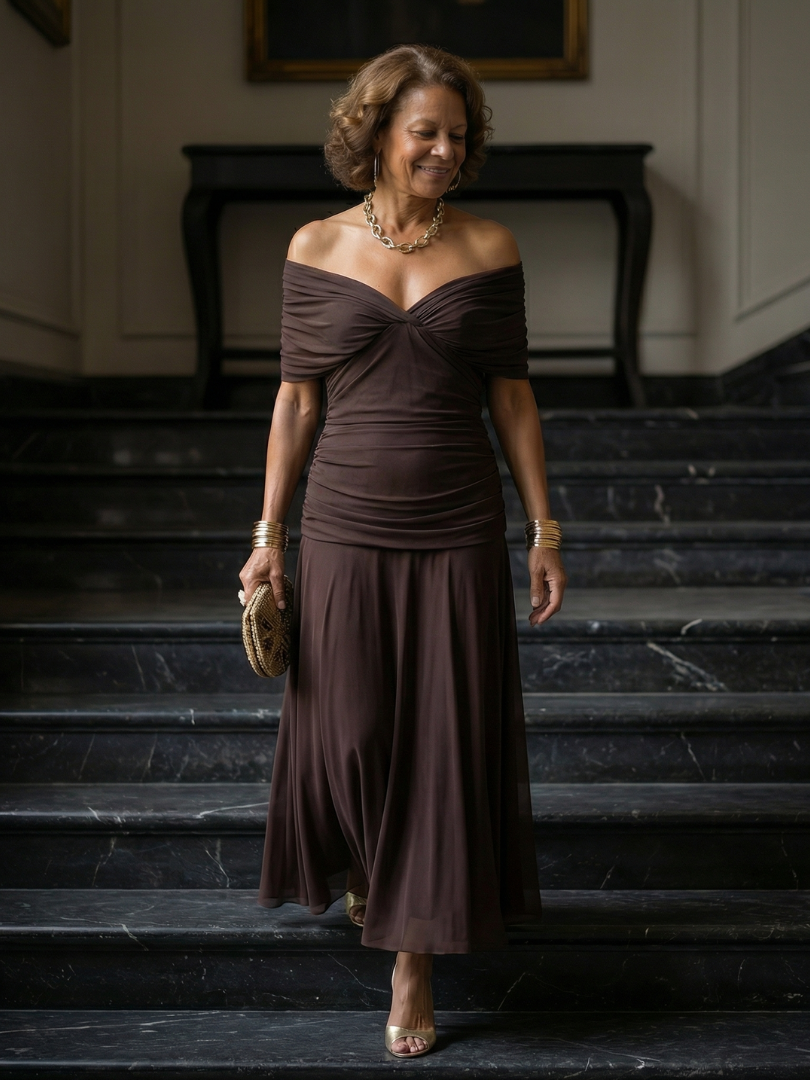 Vestido midi de estilo español