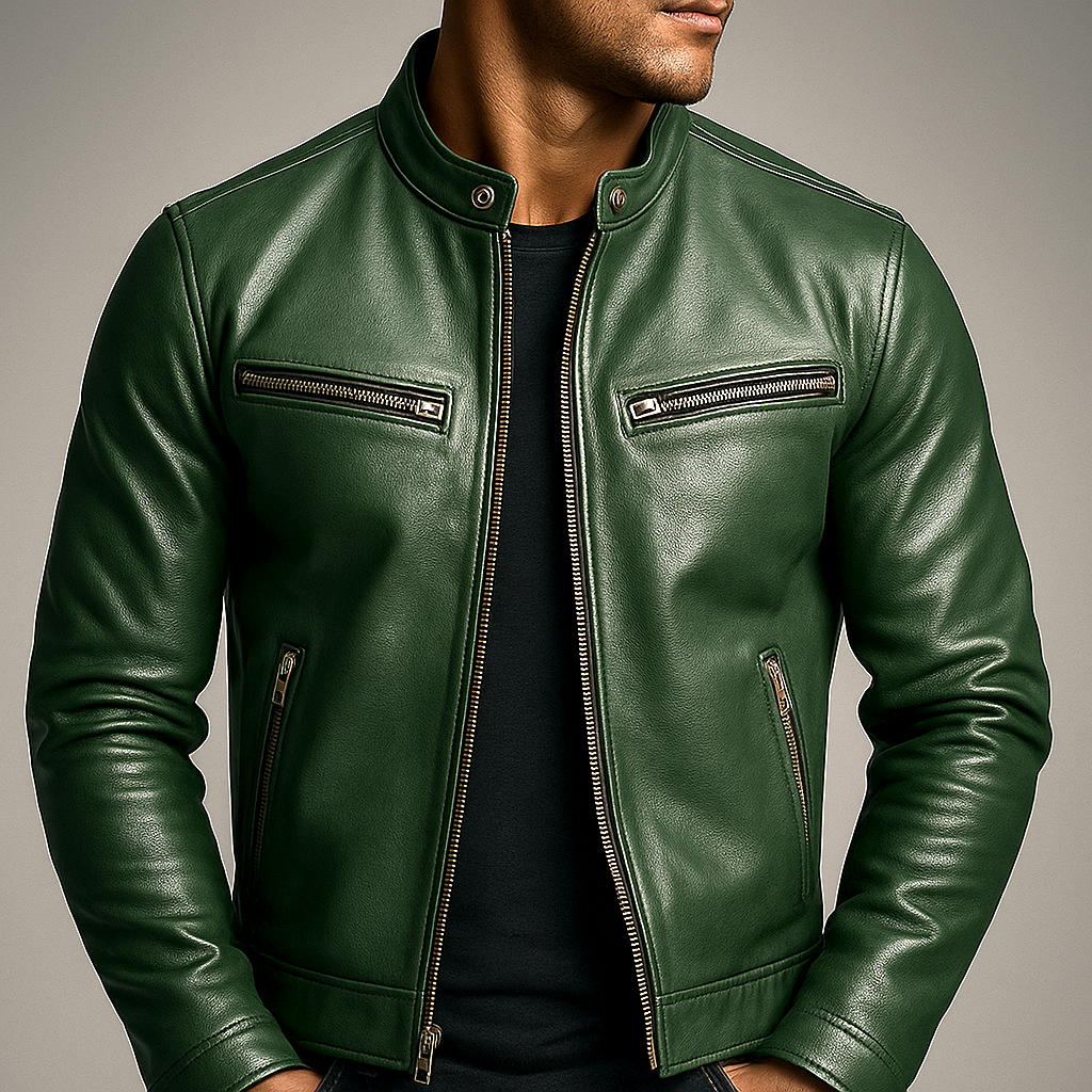 CHAQUETA MOTERA CLÁSICA PARA HOMBRE