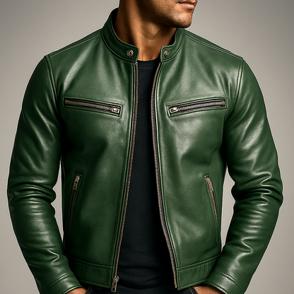 CHAQUETA MOTERA CLÁSICA PARA HOMBRE