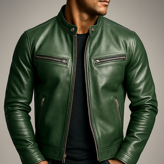 CHAQUETA MOTERA CLÁSICA PARA HOMBRE