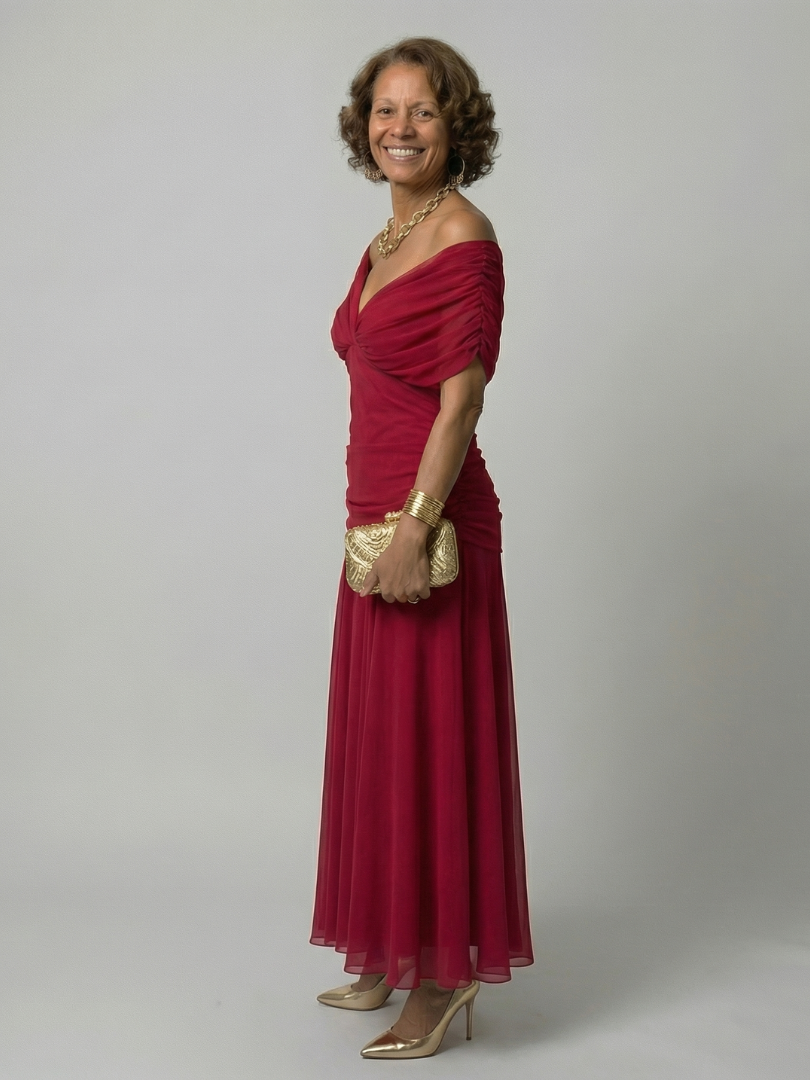Vestido midi de estilo español