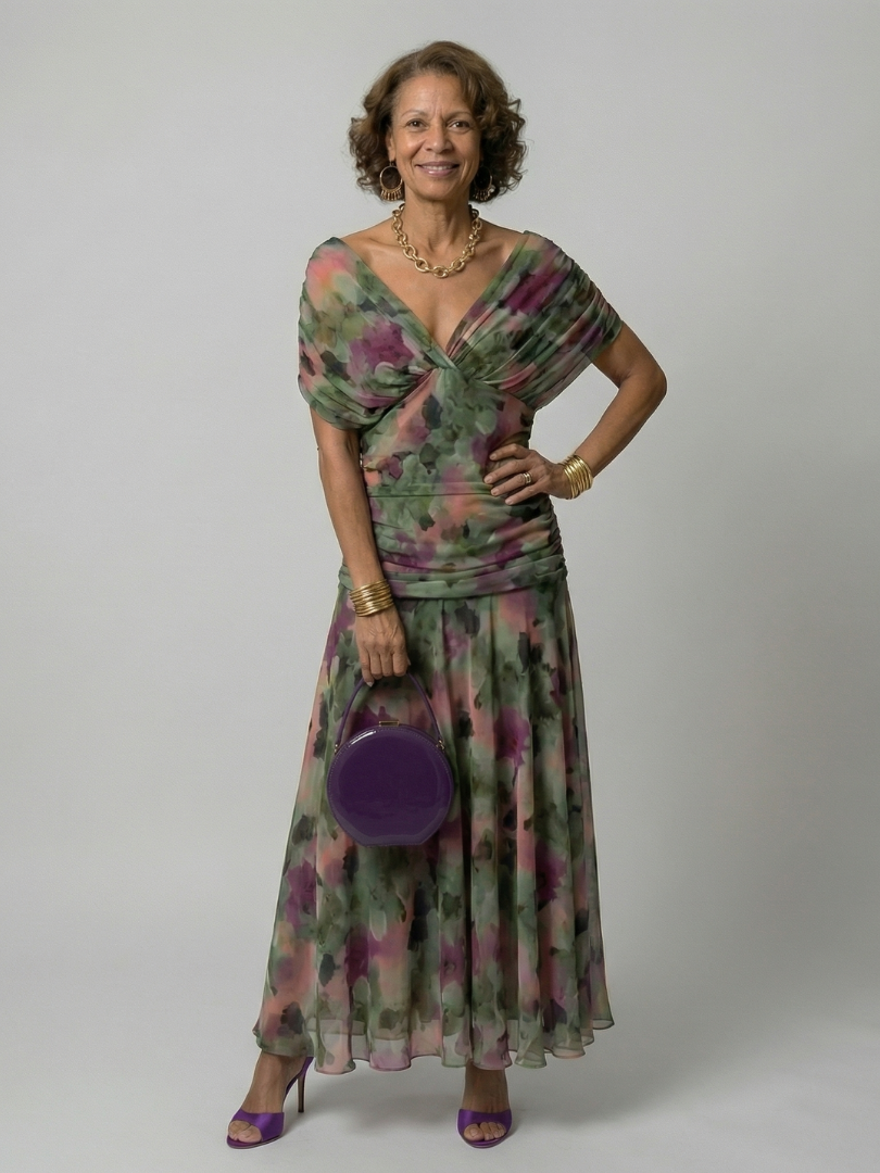 Vestido midi de estilo español