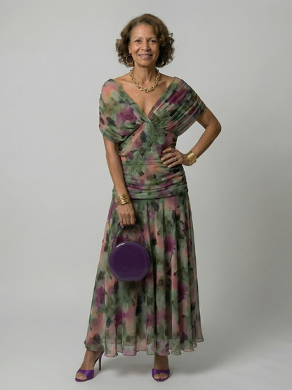 Vestido midi de estilo español