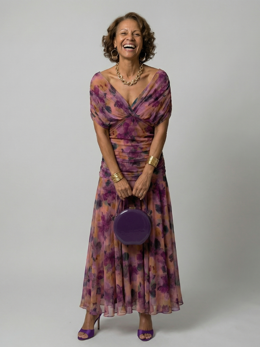 Vestido midi de estilo español
