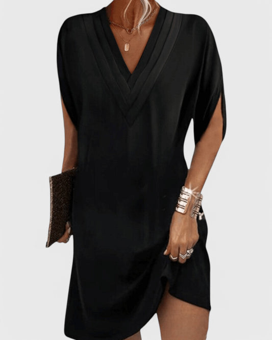 vestido elegante de corte favorecedor