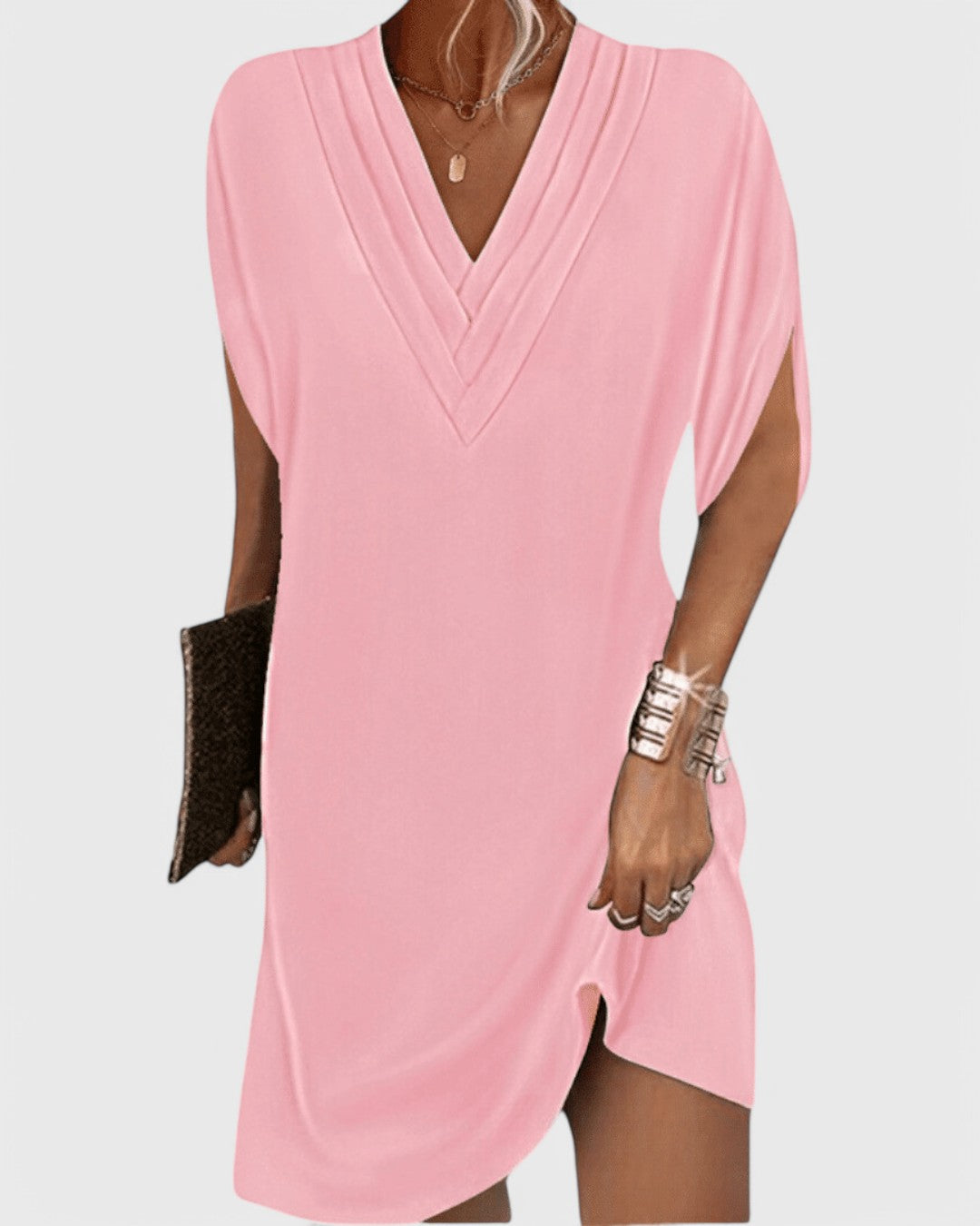 vestido elegante de corte favorecedor