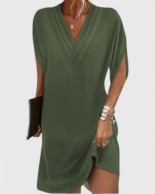 vestido elegante de corte favorecedor