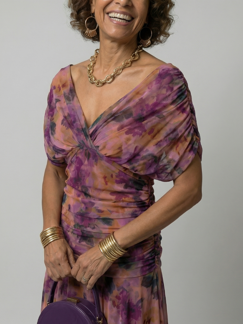 Vestido midi de estilo español