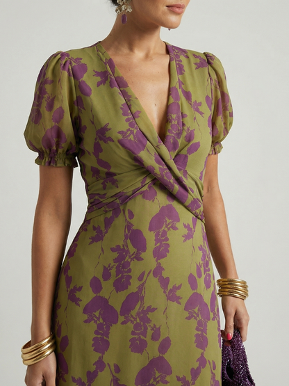 Vestido midi floral