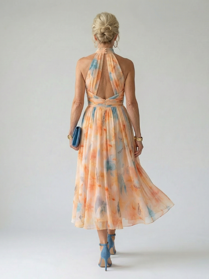 Vestido midi halter