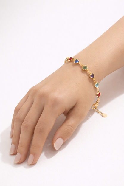 Pulsera única con forma de corazón