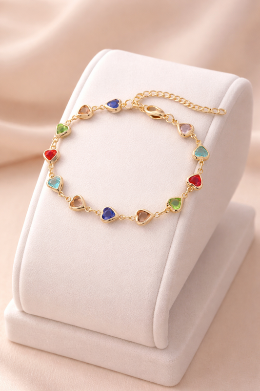 Pulsera única con forma de corazón