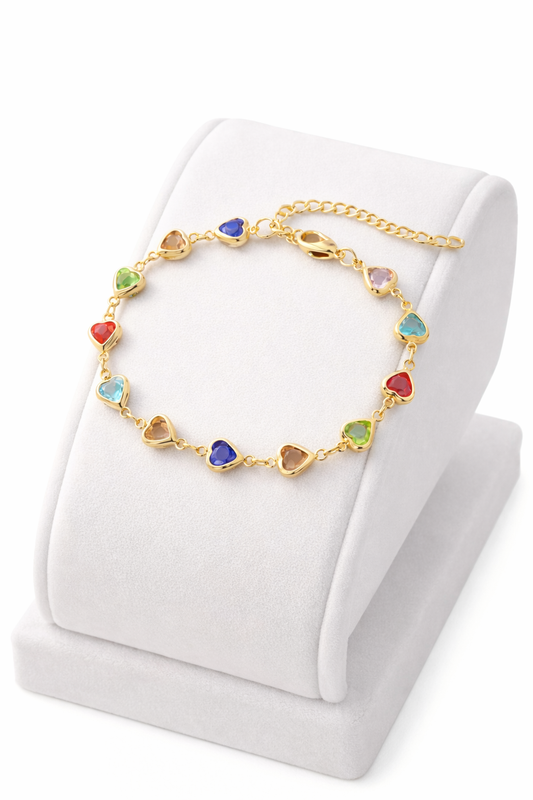 Pulsera única con forma de corazón