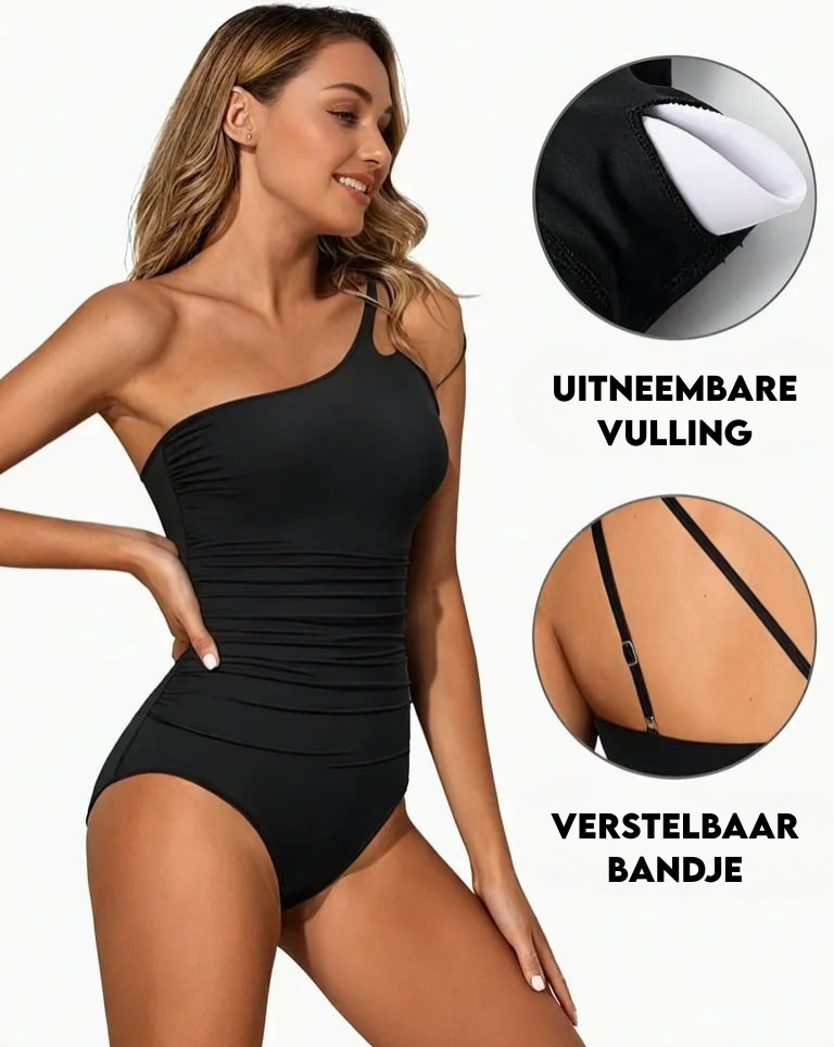 Traje de baño de un solo hombro