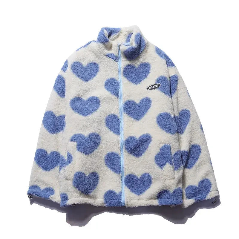 CHAQUETA REVERSIBLE CON CORAZONES