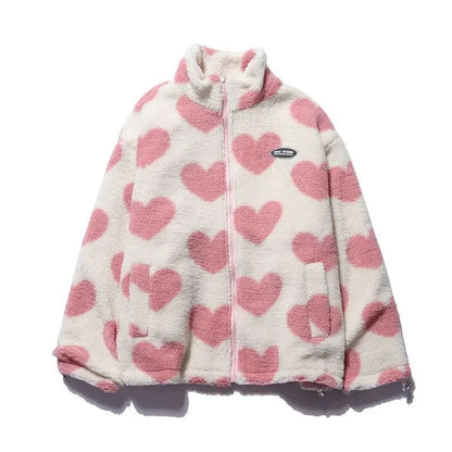 CHAQUETA REVERSIBLE CON CORAZONES