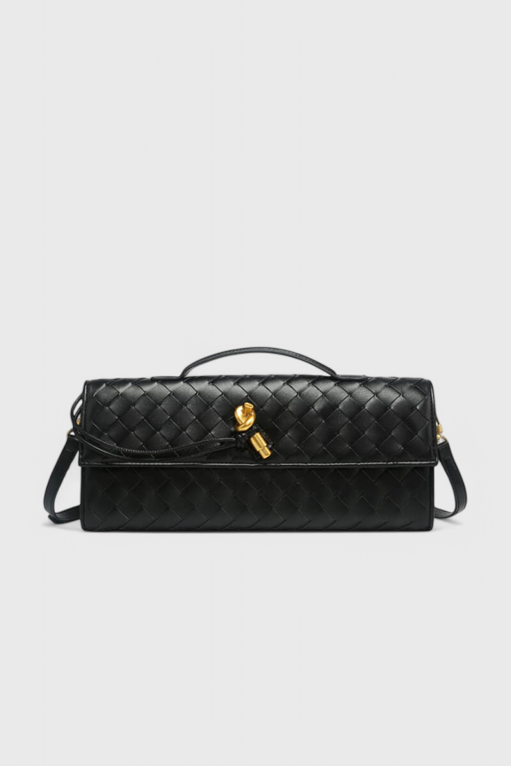 Bolso Baguette Nudo Dorado