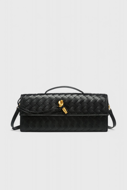 Bolso Baguette Nudo Dorado