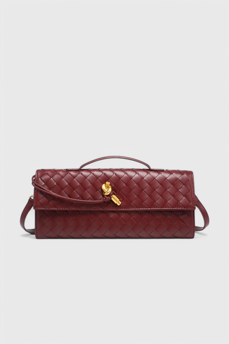 Bolso Baguette Nudo Dorado