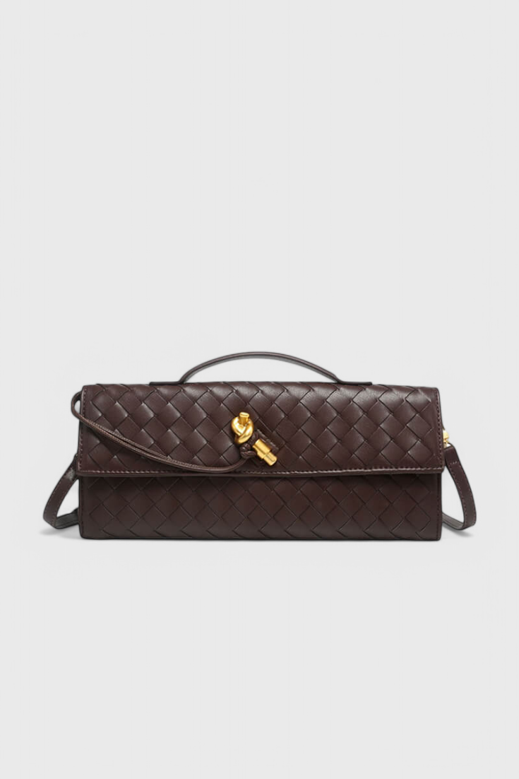 Bolso Baguette Nudo Dorado