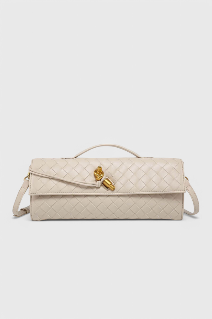 Bolso Baguette Nudo Dorado