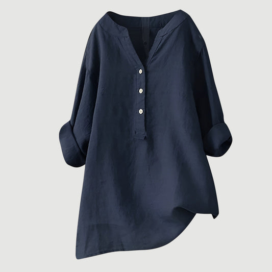 Camisa de lino ligera y cómoda para mujer