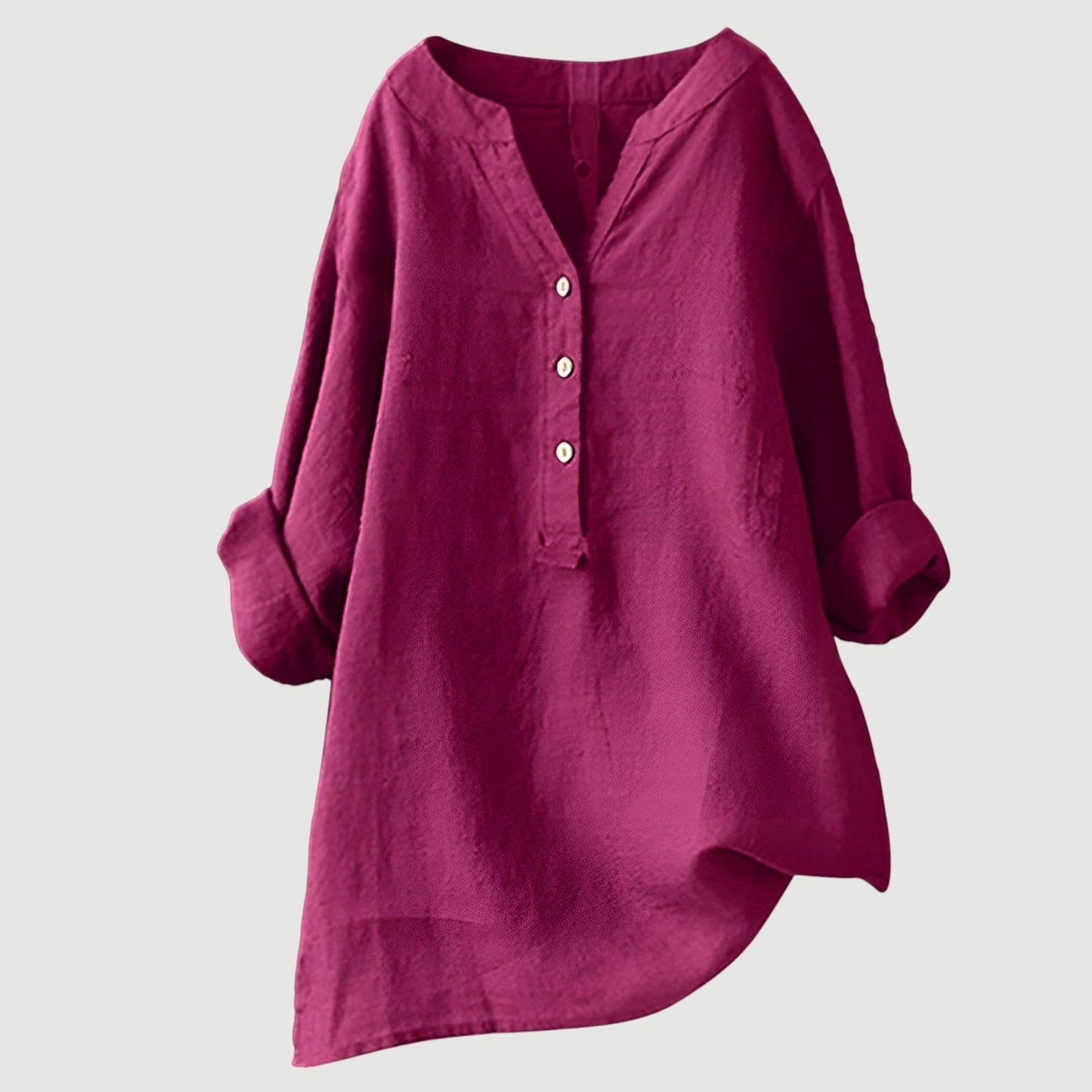 Camisa de lino ligera y cómoda para mujer