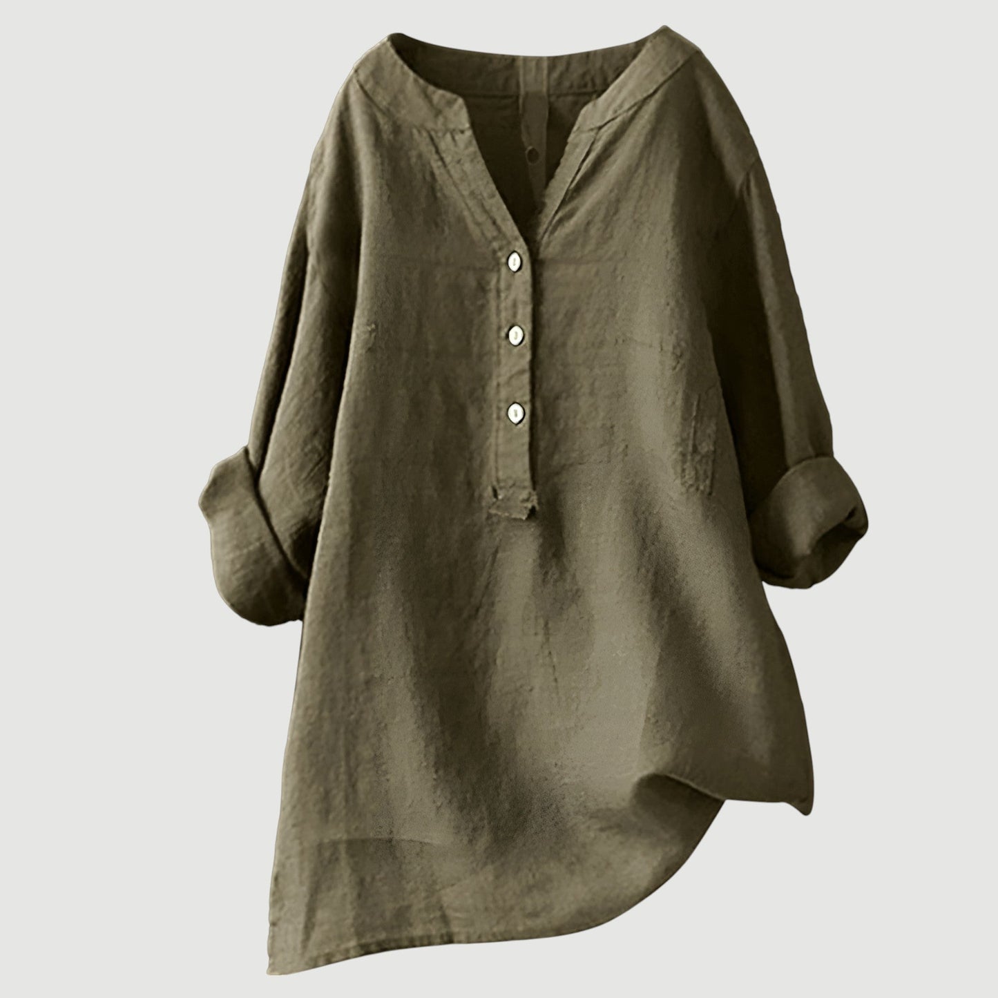 Camisa de lino ligera y cómoda para mujer