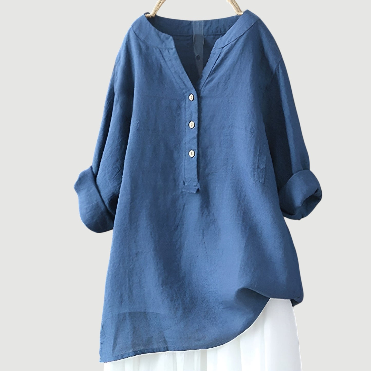 Camisa de lino ligera y cómoda para mujer